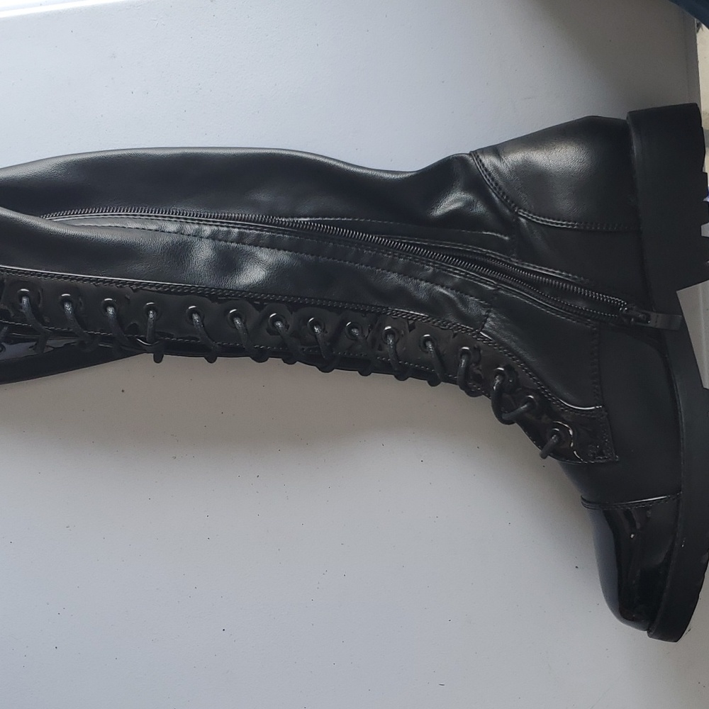 Azalea Wang Thigh High Lace Up Boots size 6 - Picture 2 of 4
